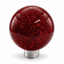 Red Metal Flake Semi Truck Hanco Roadway Style 12 - 13 Stainless Shift Knob Red Metal Flake Semi Truck Hanco Roadway Style 12 - 13 Stainless Shift Knob
