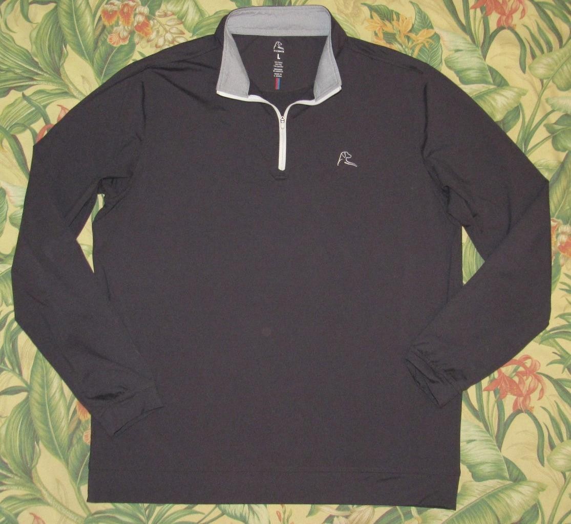 RHOBACK Grey Quarter Zip Performance Sweater Large - image 2