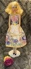 Hankie Couture Floral Dress Removable Clothes Fashion Doll Barbie Vintage
