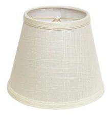 Empire Hardback Lampshade w/Bulb Clip，White Fabric Lampshade For Table Lamps，N