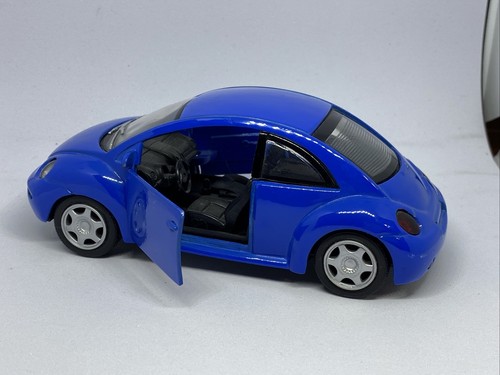 SMART TOYS BLUE 1999 VOLKSWAGEN VW BEETLE OPENING DOORS PULL BACK ACTION CAR 5” - Picture 7 of 12