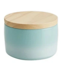 Rachael Ray™ ~ 9 oz ~  Ceramic Salt and Spice Cellar ~ Blue Ombre ~ 3.5" x 4.7"