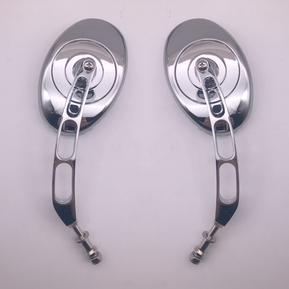 Chrome Motorcycle Round Mirrors For HarleyDavidson Road King Softail