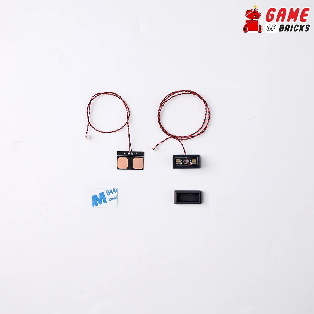 Game of Bricks Wireless Power Connectors for Lights and LEGO Black Pack of 3
