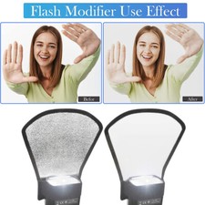 Universal Camera Flash Diffuser Softbox Silver White Reflector For Photography