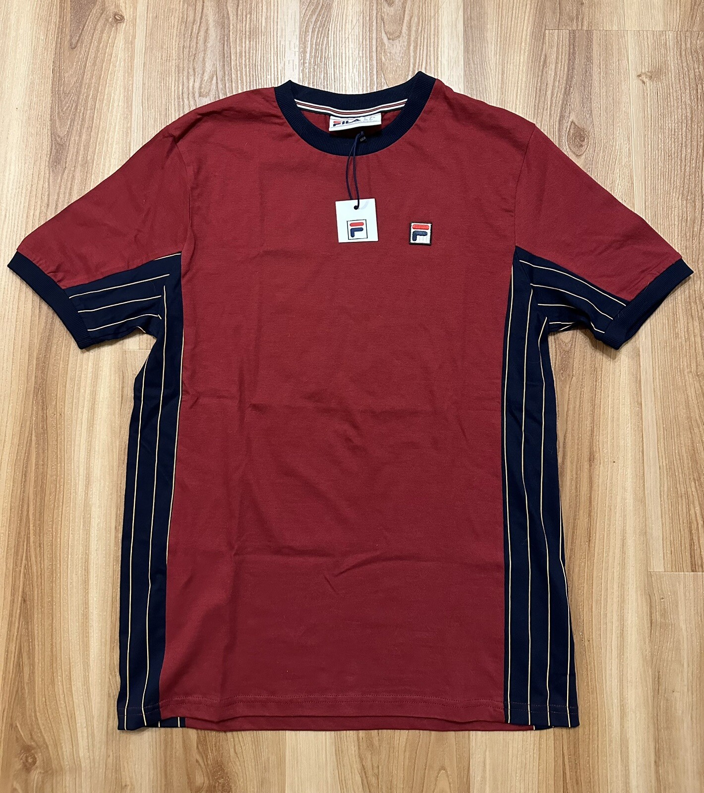 T shirt da uomo FILA Warner Crew collo gesso rosso taglia S