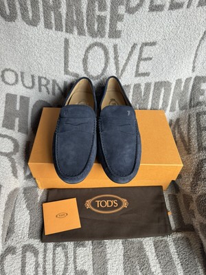 Tods City Gommino Driving Suede Penny Loafer, Blue, Size  display picture 2