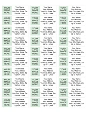 60 Personalized with Your Image Address Mailing Labels 1" x 2.625  FREE SHIP