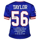 Lawrence Taylor Signed Pro-Edition Blue Stat Football Jersey (JSA)