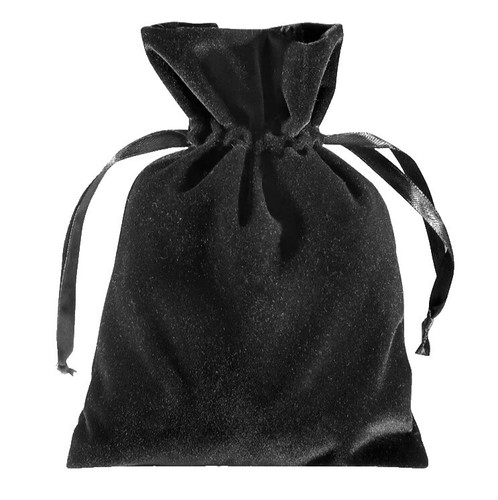 Lot De 50 Pochettes Velours Noir – Cordon Coulissant – Protection Bijoux, Pierres – 7,5 Cm