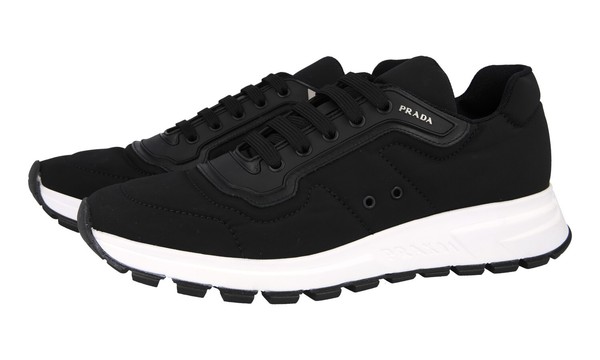 Prada Nylon Prax01 Sneaker - Schwarz Weiss - Neu - 9 43-image