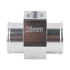38MM JOINT PIPE RADIATOR HOSE ADAPTER FOR 1/2"-14NPT WATER TEMP GAUGE SENSOR