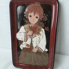 Rheinfelden Handarbeit Swiss Girl Pottery Ceramic Wall Plate Tray