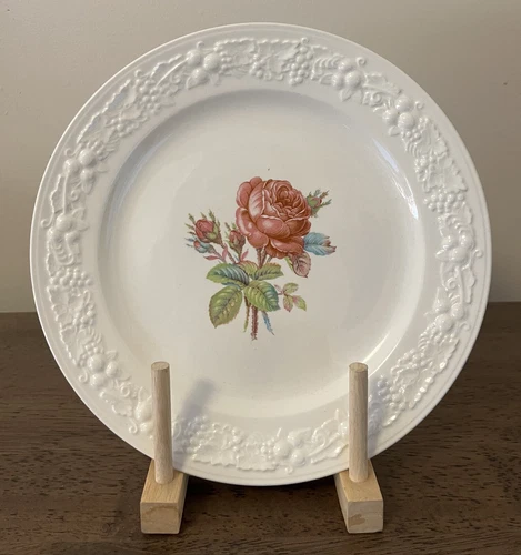 (2) RARE Vintage Homer Laughlin Eggshell Rose TH1 Dinner Plates 9 7/8"