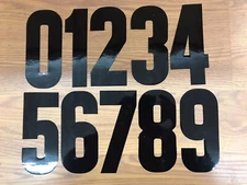 Motocross Numbers 7" inch Black 0 1 2 3 4 5 6 7 8 9 Vintage MX AHRMA Free Ship