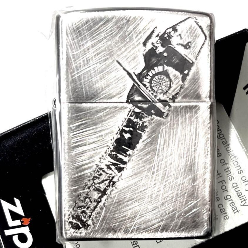 Zippo Oil Lighter Resident Evil Biohazard RE4 Chainsaw Man Silver