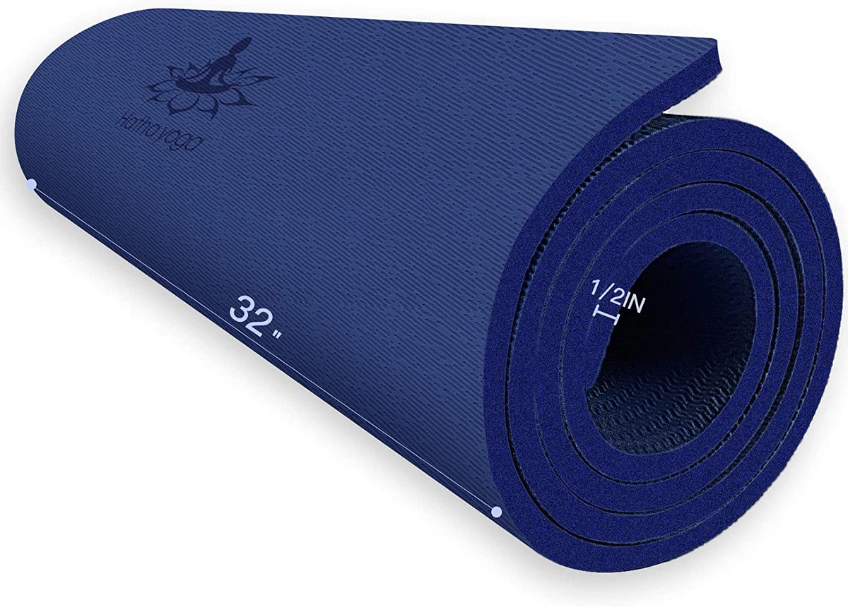 Extra Thick TPE Yoga Mat - 72X 32 Thickness 1/2 Inch -Eco Friendly SGS  Certifi