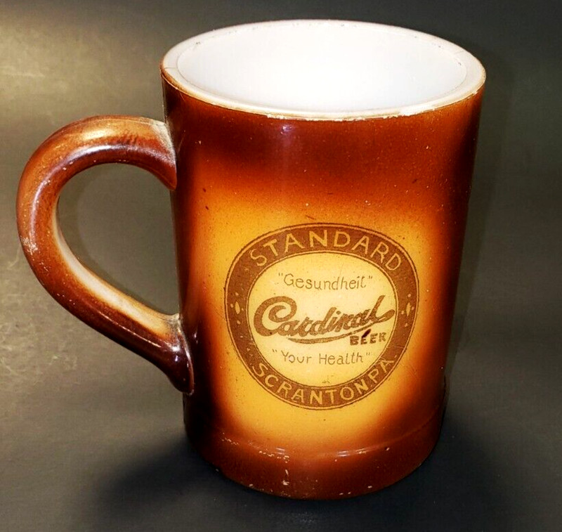 ORIGINAL VINTAGE - STANDARD CARDINAL BEER - MONK MUG - SCRANTON PA - VERY GOOD