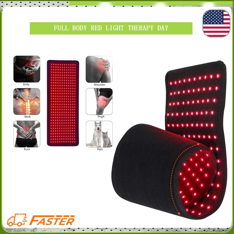 Infrared LED Full Body Red Light Therapy Pad for Back Muscle Pain Relief