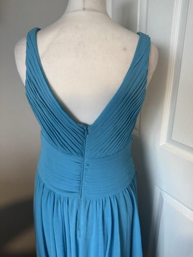 Frank Lyman Blue Chiffon Size 10 Overlay Knee-length Dress - Picture 10 of 17