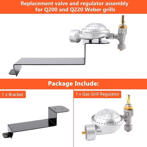 Gas Grill Valve Regulator for Weber Q2000, Q2200 Q200, Q220 Series Gas Grills - Picture 4 of 12