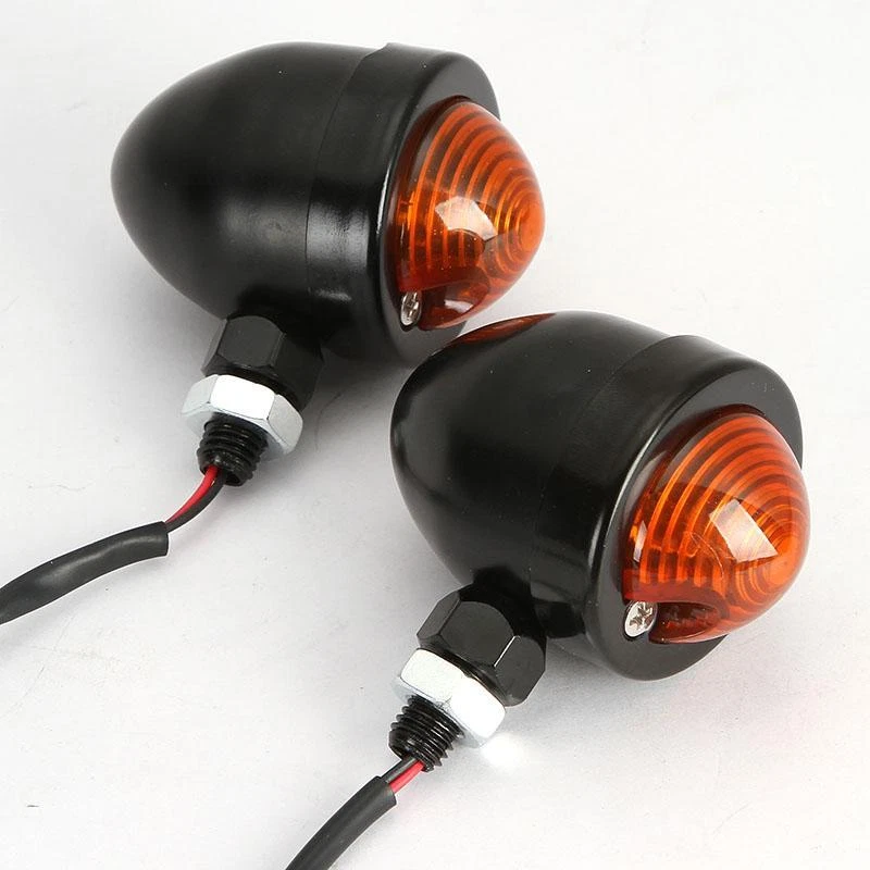 2x Motorcycle Turn Signals Lights Indicator Amber Lights Universal - Image 4 of 4