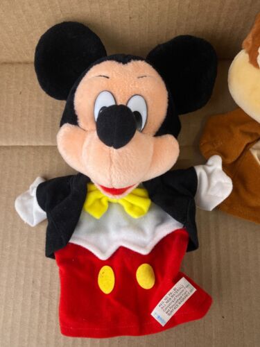 Vintage 1993 Mattel Disney Hand Puppet Lot 4 Mickey Mouse Chip N Dale Bito Bunny - Picture 2 of 12