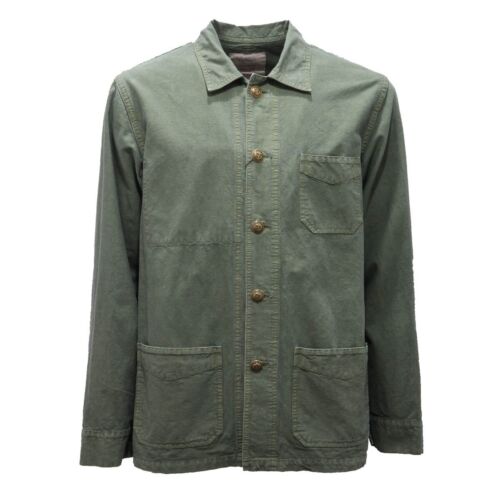 7086AH giubbotto uomo ORIGINAL VINTAGE STYLE green cotton jacket man - Imagen 1 de 4