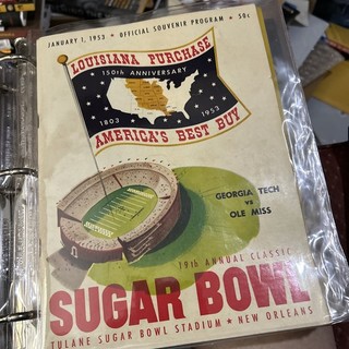 1953 Georgia Tech v Ole Miss Sugar Bowl College Football Program 1 1 53 DA069631