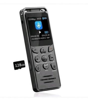  Digital Voice Recorder, 14GB Diktiergerät MP3 Player & Abhörgerät