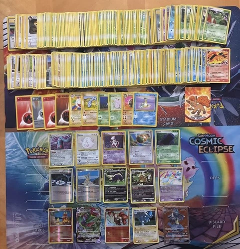 Vintage & Modern Pokemon Card Lot Holo Etc MP-Damaged Rayquaza Leafeon 860+