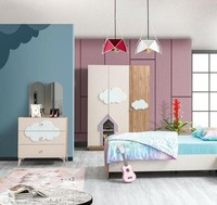 Top-QualitäT MöBel Kinderzimmer Set Kleiderschrank Modern Rosa Kommode