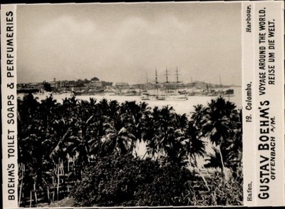 Foto Colombo Ceylon Sri Lanka, Hafen,Reklame Boehm's Toilet Soap - 11088222