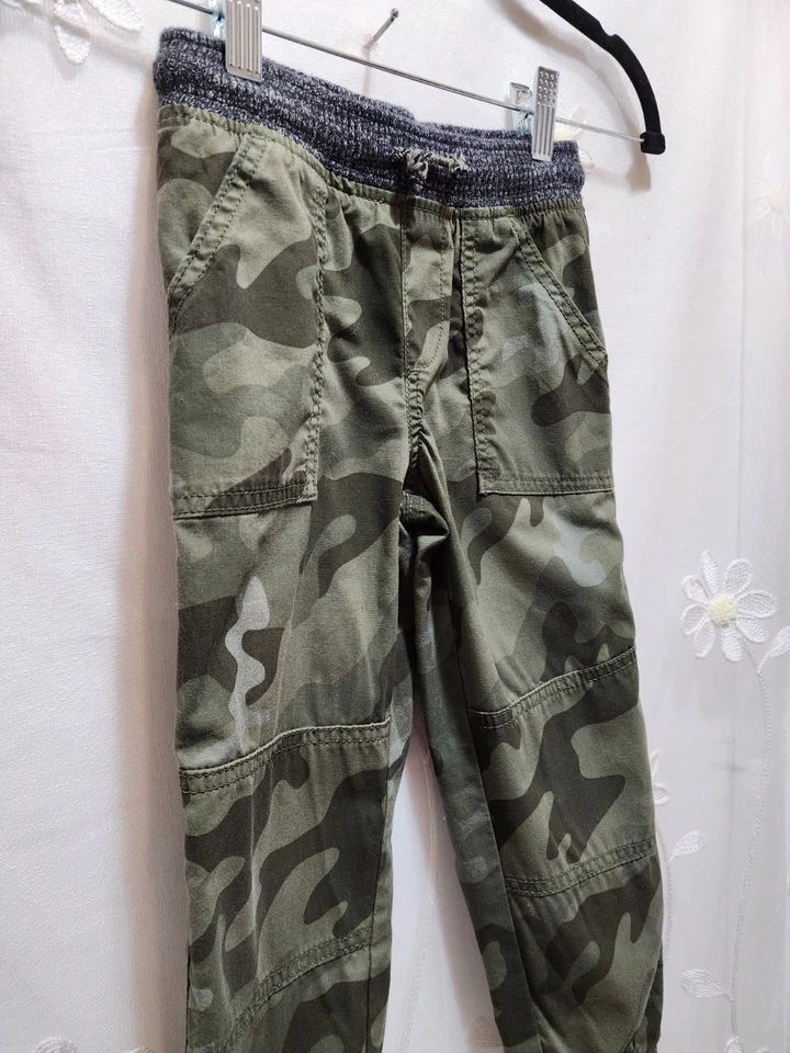 Jumping Beans Boys 5 Green Camouflage Jogger Pants Hunting Lounge Outdoors Army  - Image 2 of 4