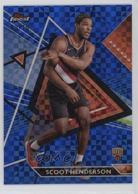 2023-24 Finest Blue Checkerboard Refractor 43/75 Scoot Henderson Rookie RC 1m63
