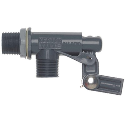 KERICK PT75SS Float Valve,3/4 In,PVC,Bulkhead Mount 4DME1