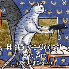 2026 History'S Oddest Cat Art Monthly Wall Calendar - Ugly Cat Paintings through