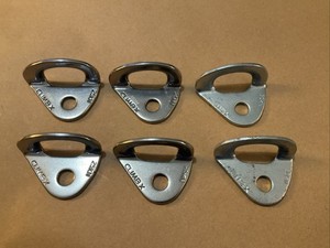 Lot of 6 CLIMBX 24-30 KN SS Bolt Hangers Rock Climbing Anchor Plates