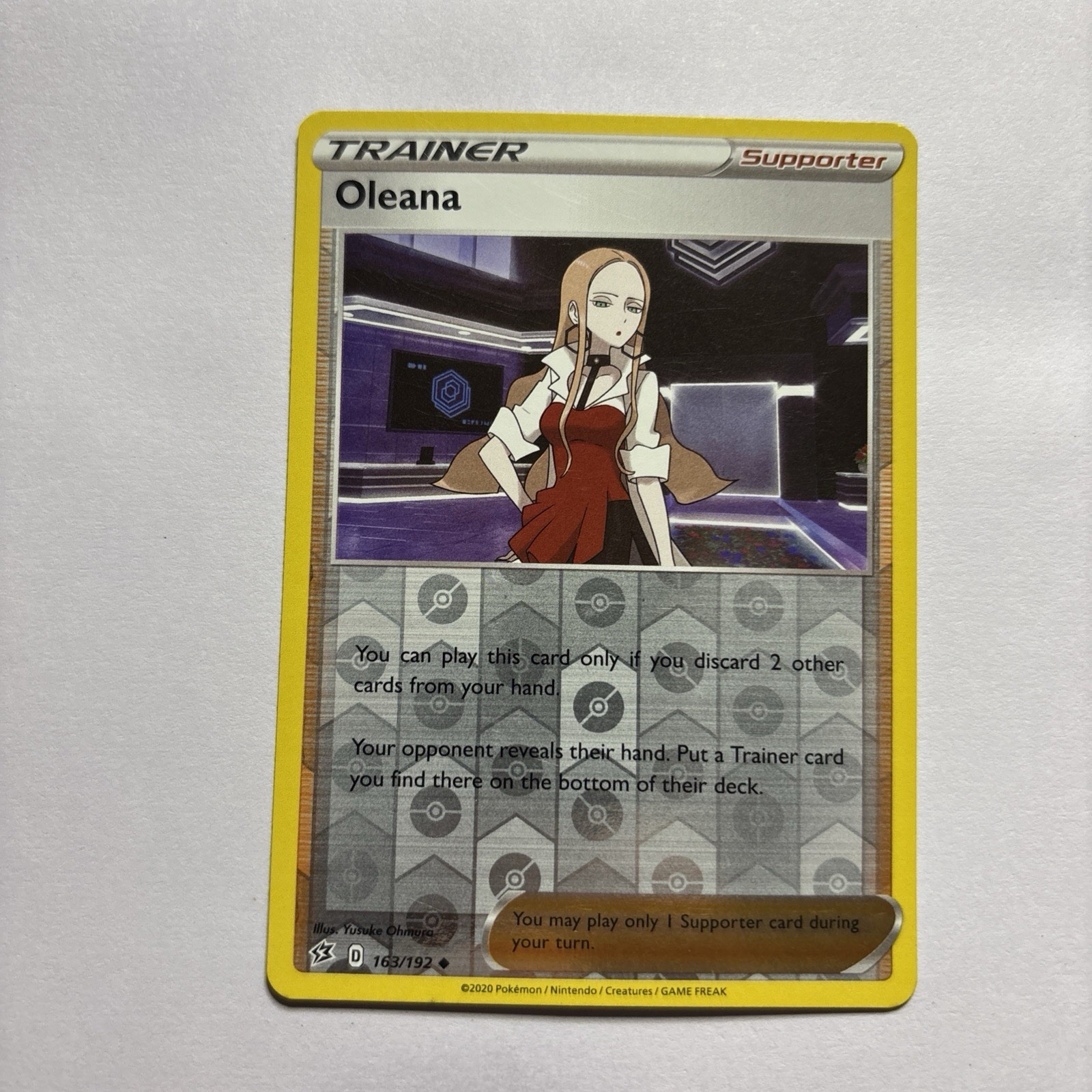 Oleana - 163/192 - Uncommon - Reverse Holo NM, English Pokemon Sword & Shield