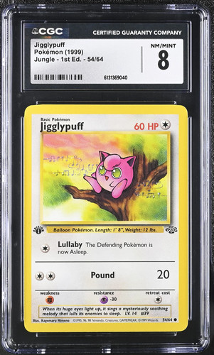 Jigglypuff (1st Edition) graded CGC 8 for sale on eBay