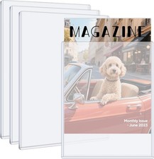 4 Pack Hard Plastic Magazine Protectors, Clear Magazine Display Sleeves PVC ...