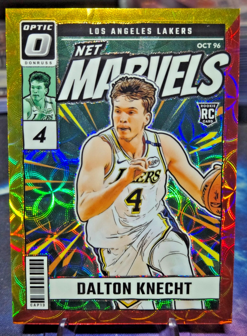2024-25 Donruss Optic Dalton Knecht Rookie Net Marvels Red Gold Scope 65/99 RC