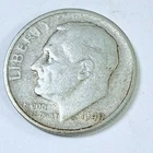 1949 S Roosevelt Dime 90% Silver 10c US Coin, VERY GOOD CONDITION #6951
