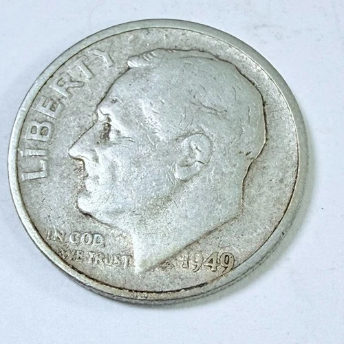 1949 S Roosevelt Dime 90% Silver 10c US Coin, VERY GOOD CONDITION #6951