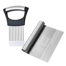 Bench Scraper Dough Chopper Onion Holder for Slicing Slicer m, Black