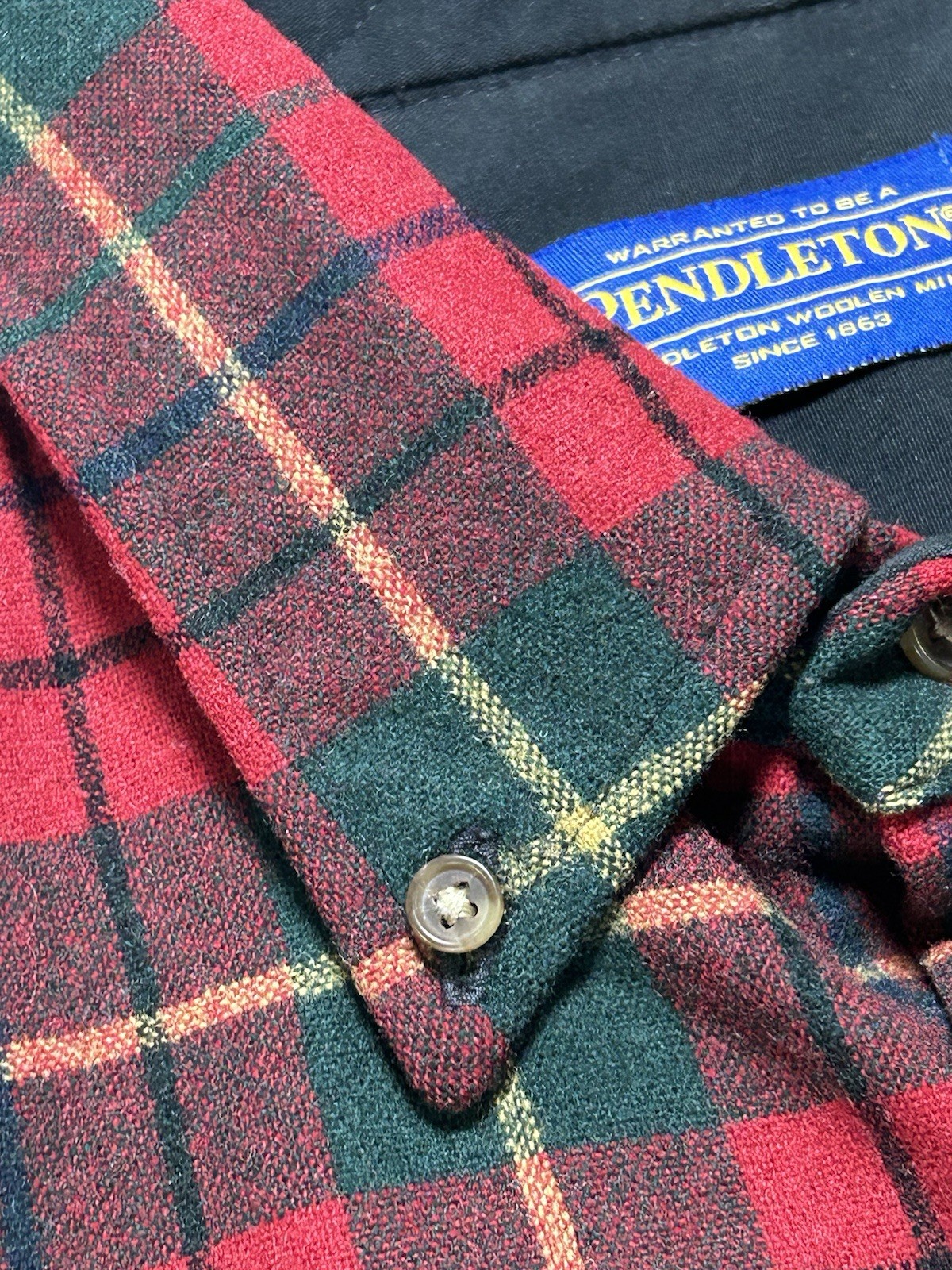 Pendleton Plaid Fireside 100% Wool Button Down Fl… - image 10