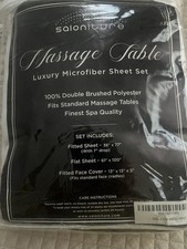 Salon 3-częściowy zestaw arkuszy do masażu z mikrofibry, biały