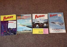 Vintage Airplane Flight magazines x 4 , Aug 57, sept 59, June 60 & December 70