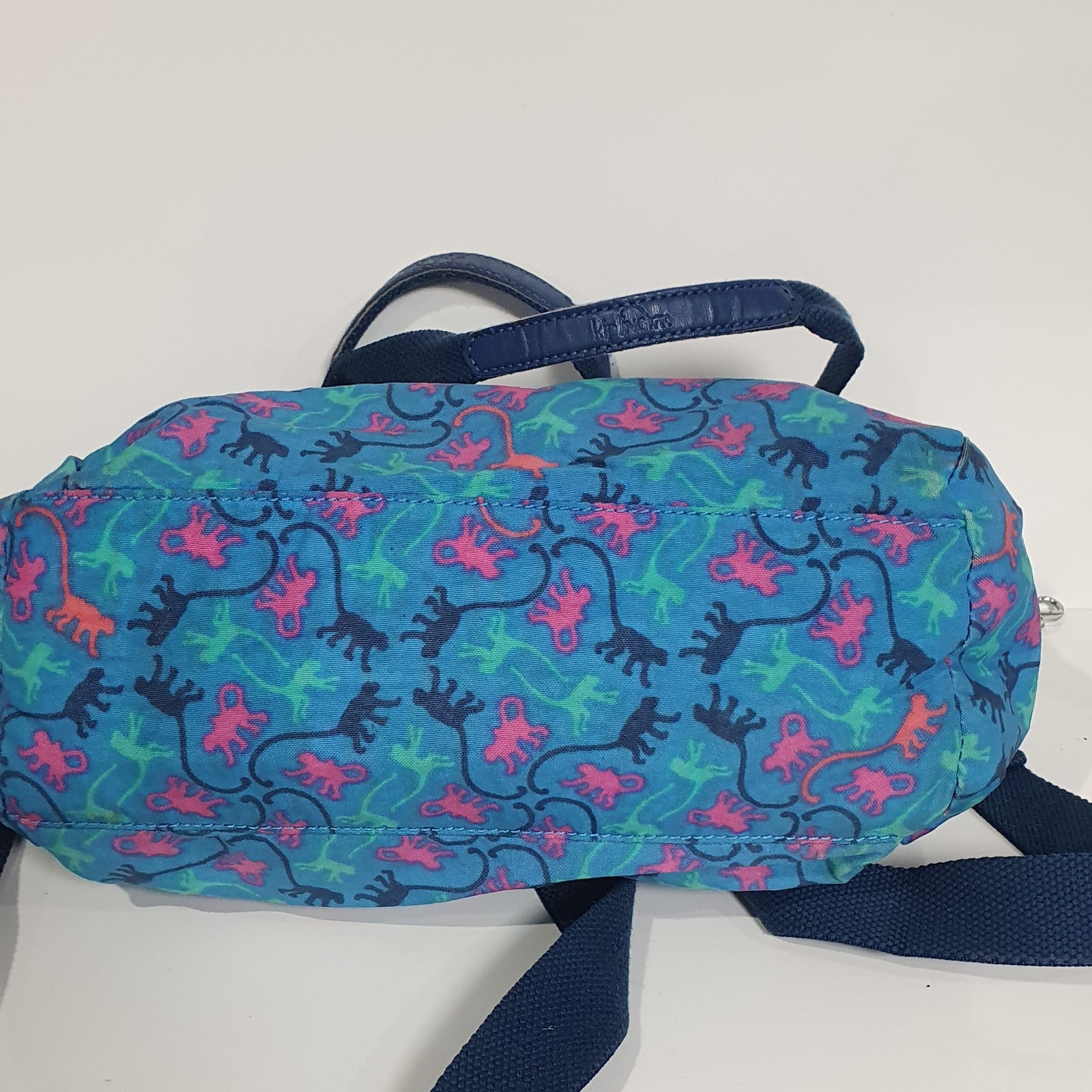 Kipling Nariko Monkey Mania Pattern Sky Blue Bag … - image 5