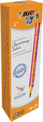 BIC Kids 919263 Bleistifte für Einsteiger, 12 Stück, Rosa